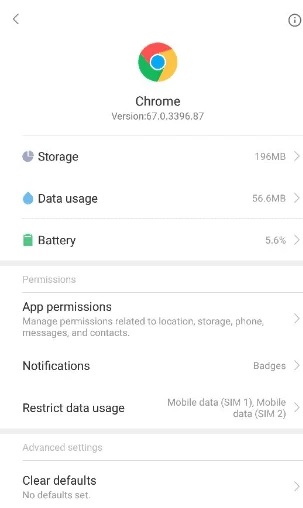 app data